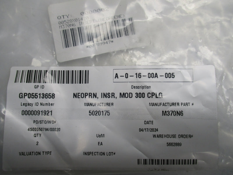 MAGNALOY COUPLINGS M370N6 60A (PKG OF 2) NSMP