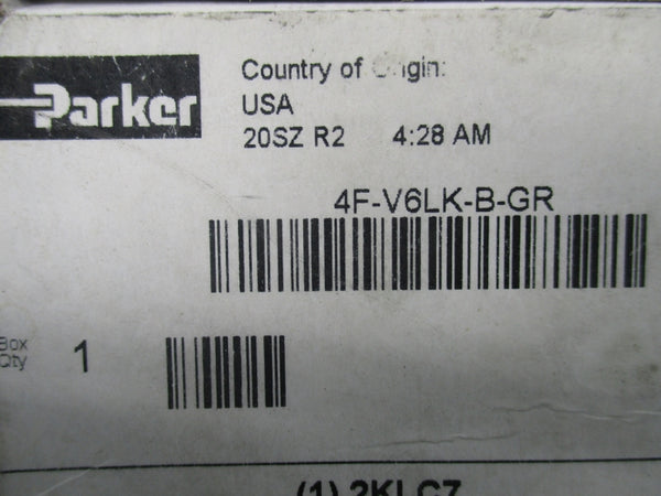 PARKER 4F-V6LK-B-GR 1/4" NSMP