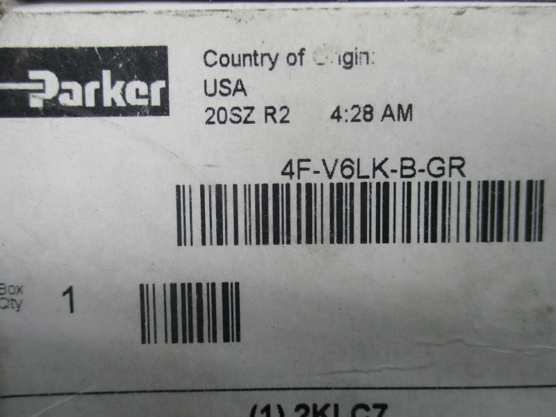 PARKER 4F-V6LK-B-GR 1/4" NSMP