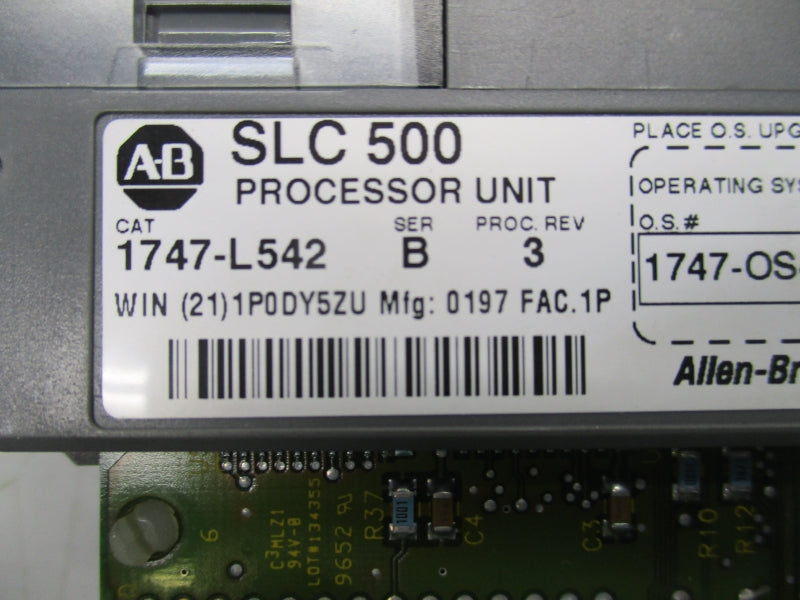 ALLEN BRADLEY 1747-L542 SER.B REV.3 F/W 5 5-24VDC 1A (NO DOOR) (NO KEY) UNMP