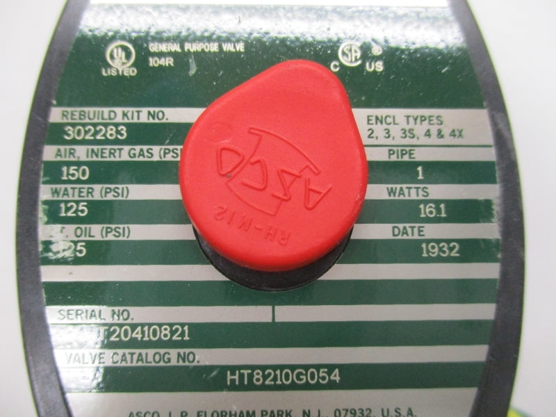 ASCO HT8210G054 125-150PSI 120VAC 1" NSNP