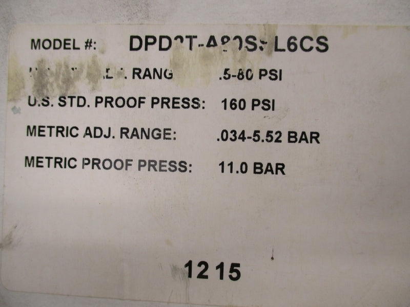 BARKSDALE DPD2T-A80SSL6CS 160PSI NSMP