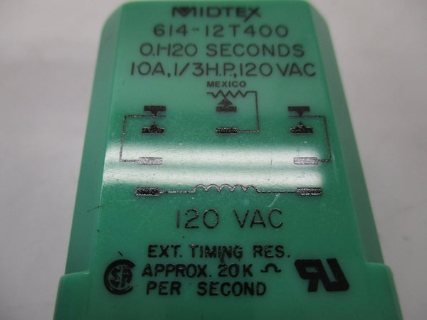 MIDTEX 614-12T400 120VAC 10A UNMP
