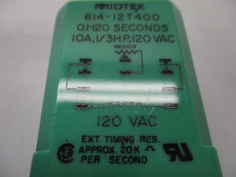MIDTEX 614-12T400 120VAC 10A UNMP