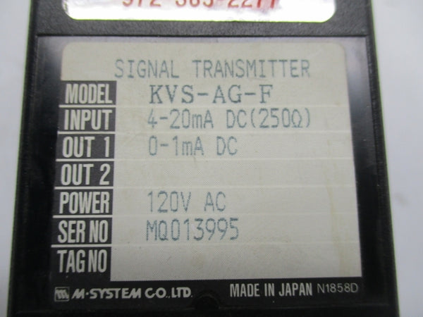 M-SYSTEM KVS-AG-F 120VAC NSNP