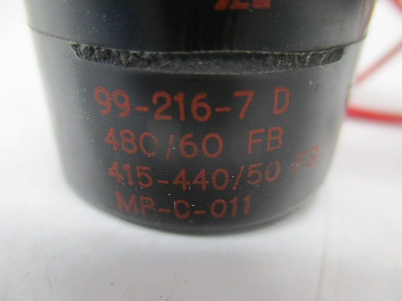 ASCO 99-216-7D MP-C-011 480V NSMP