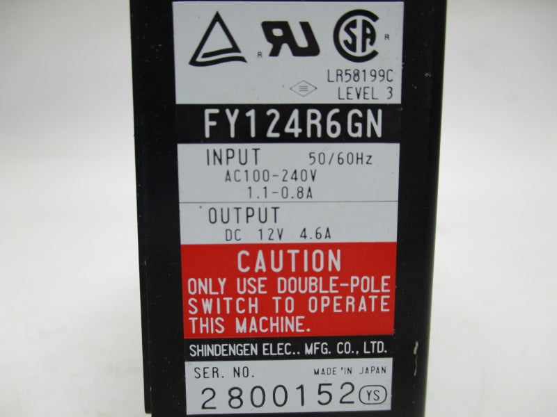 SHINDENGEN FY124R6GN 100-240VAC 1.1-0.8A NSNP