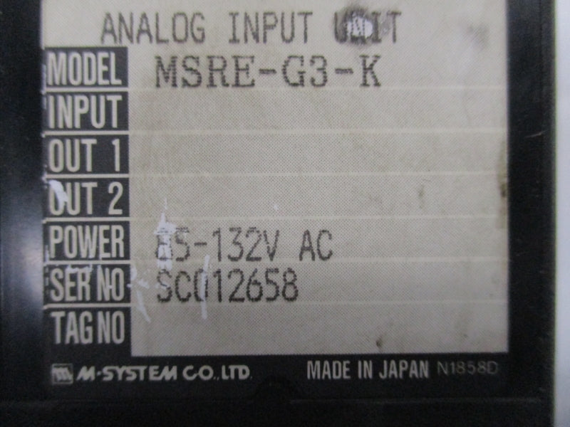 M-SYSTEM MSRE-G3-K 85-132VAC NSNP