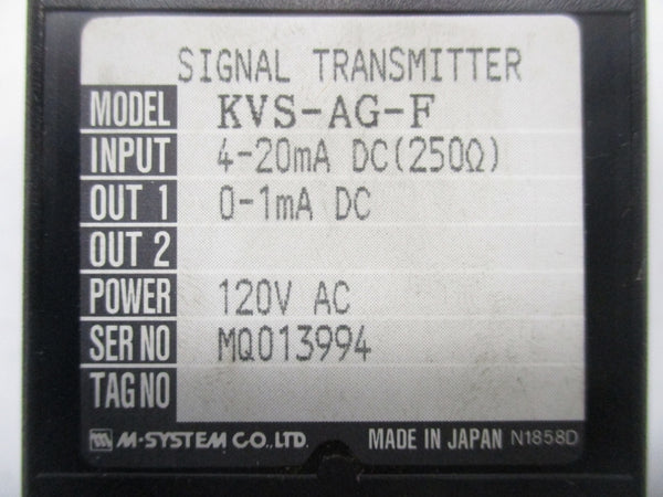 K-UNIT KVS-AG-F 120VAC NSNP