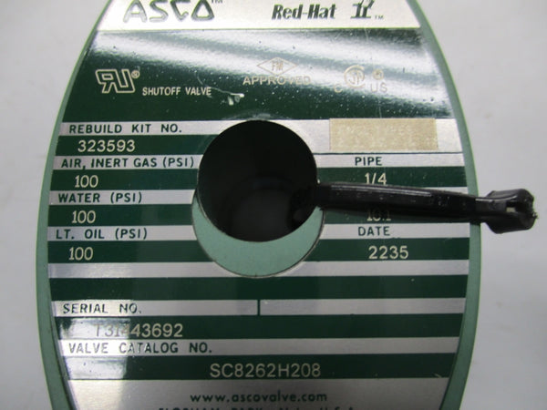 ASCO SC8262H208 120VAC 100PSI 1/4" NSNP