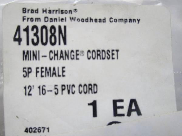 DANIEL WOODHEAD 41308N 600V 8A 12" UNMP