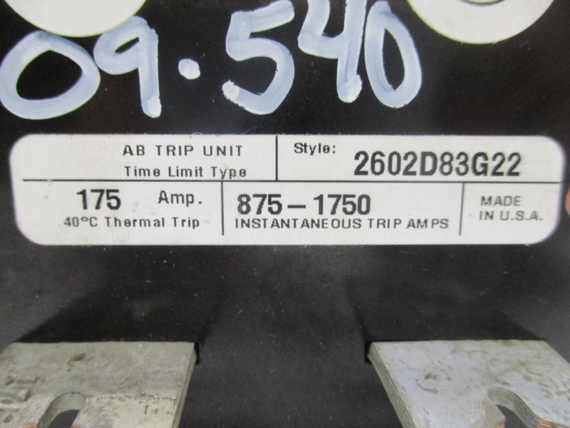 CUTLER-HAMMER 2602D83G22 175A UNMP