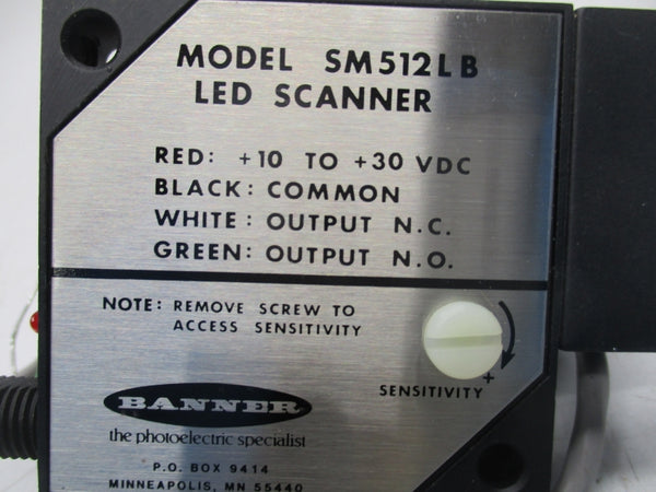 BANNER ENGINEERING SM512LB 18589 10-30VDC NSMP
