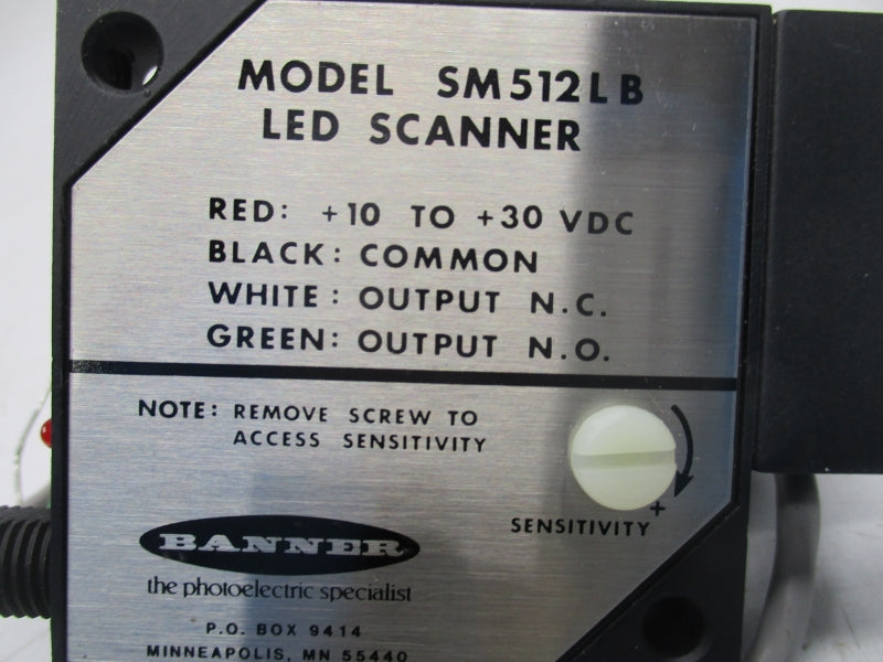 BANNER ENGINEERING SM512LB 18589 10-30VDC NSMP