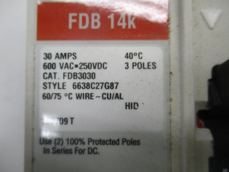 EATON FDB3030 600VAC 30A NSNP