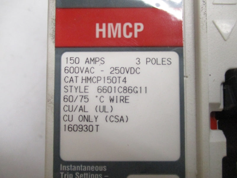 EATON HMCP150T4 600VAC 150A NSNP