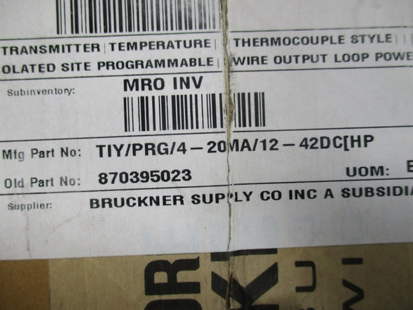 MOORE INDUSTIRES TIY/PRG/4-20MA/12-42DC (AS PICTURED) NSMP
