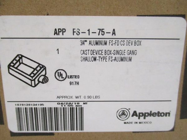 APPLETON FS-1-75A 3/4" NSMP