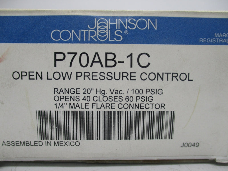 JOHNSON CONTROLS P70AB-1C 100PSI NSMP