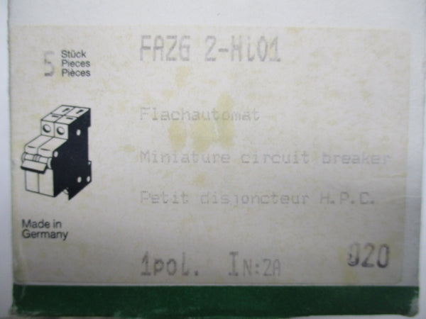 KLOCKNER-MOELLER FAZG2-HI01 380V 6A (PKG OF 5) NSMP