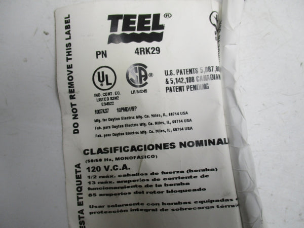 TEEL 4RK29 120V NSMP