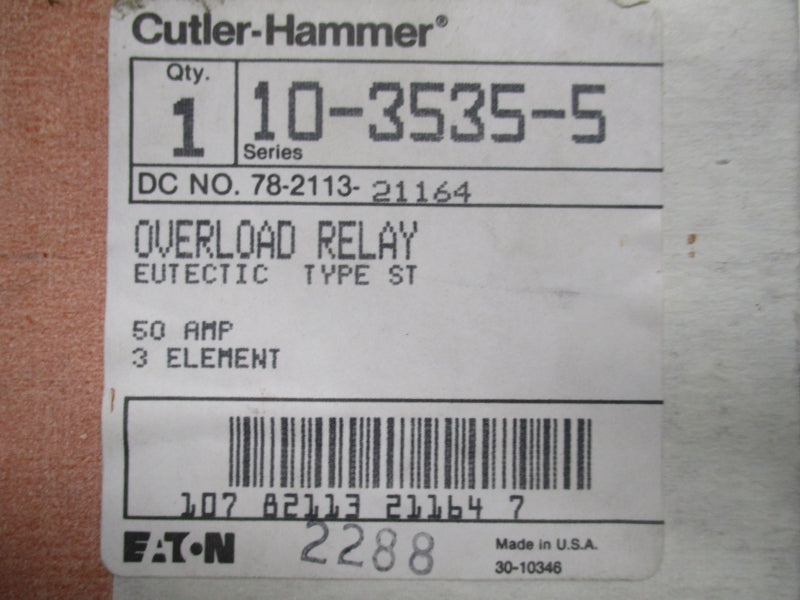 CUTLER-HAMMER 10-3535-5 50A NSMP