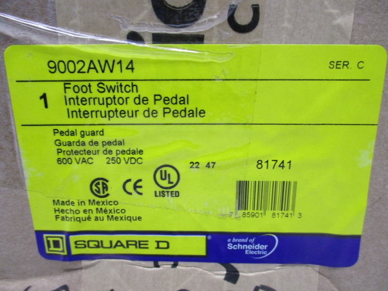 SQUARE D 9002AW14 SER. C 600VAC NSMP