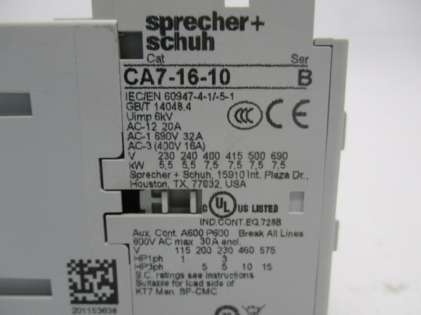 SPRECHER+SCHUH CA7-16-10 SER. B 24V UNMP