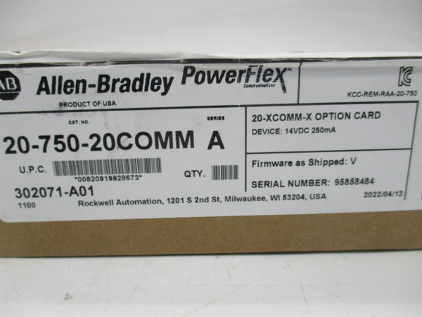 ALLEN BRADLEY 20-750-20COMM SER. A 14VDC DATE: 2022 NSFS