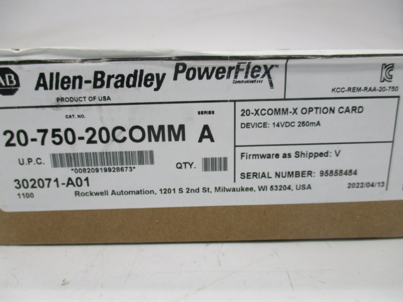 ALLEN BRADLEY 20-750-20COMM SER. A 14VDC DATE: 2022 NSFS