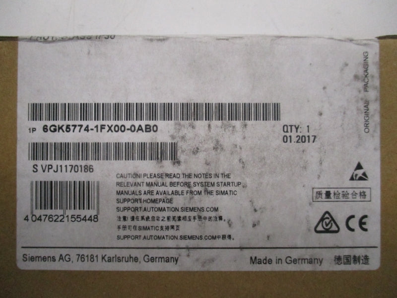 SIEMENS 6GK5774-1FX00-0AB0 F/W V6.0.1 NSFS