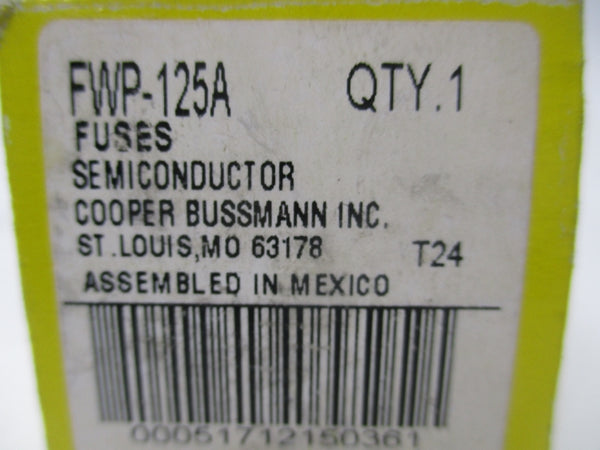 BUSSMAN FWP-125A 700VAC/DC 125A (YL/WH) NSMP