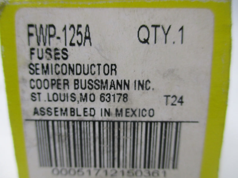 BUSSMAN FWP-125A 700VAC/DC 125A (YL/WH) NSMP