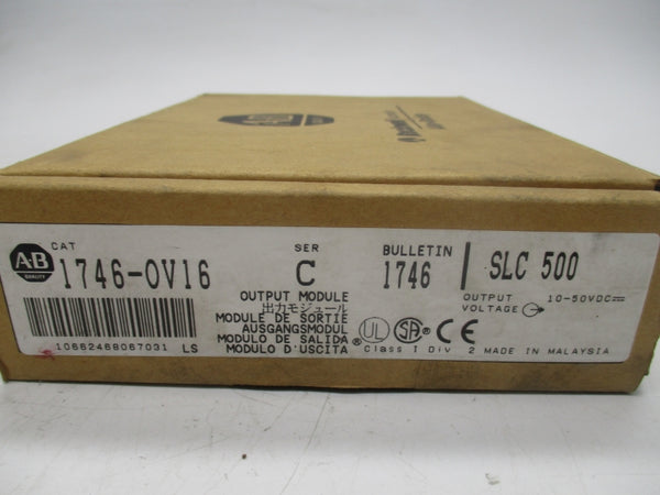 ALLEN BRADLEY 1746-OV16 SER. C 10-50VDC (BR/WH) NSMP