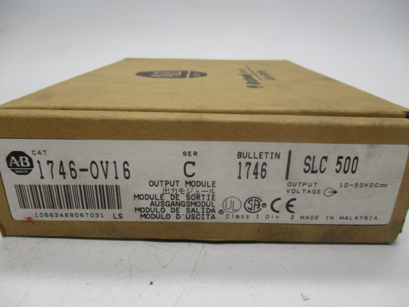 ALLEN BRADLEY 1746-OV16 SER. C 10-50VDC (BR/WH) NSMP