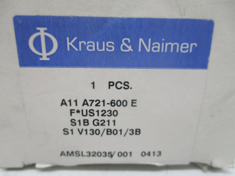 KRAUS & NAIMER A11A721-600E 240V 6A NSMP