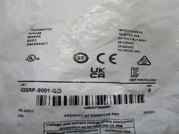 ALLEN BRADLEY 42GRP-9001-QD SER. B 20-40VAC NSMP