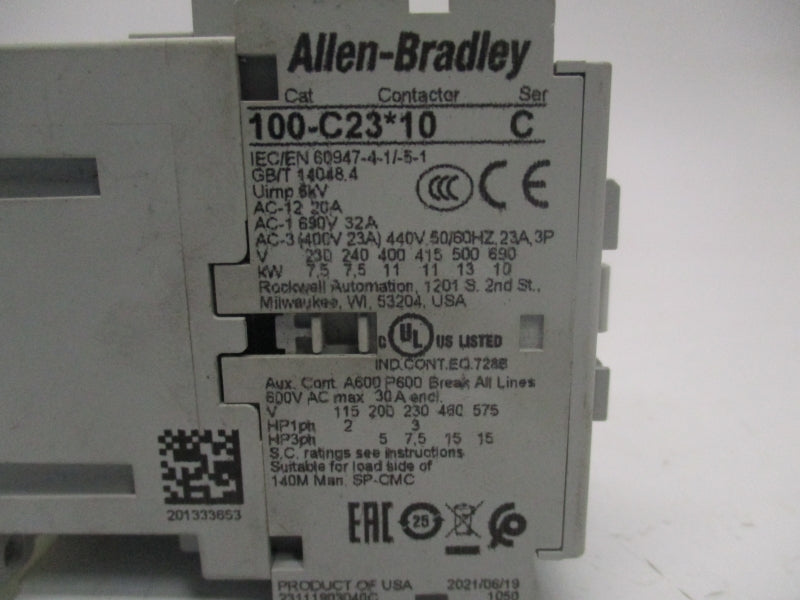 QALLEN BRADLEY 100-C23J10 SER. C 24V 30A NSNP