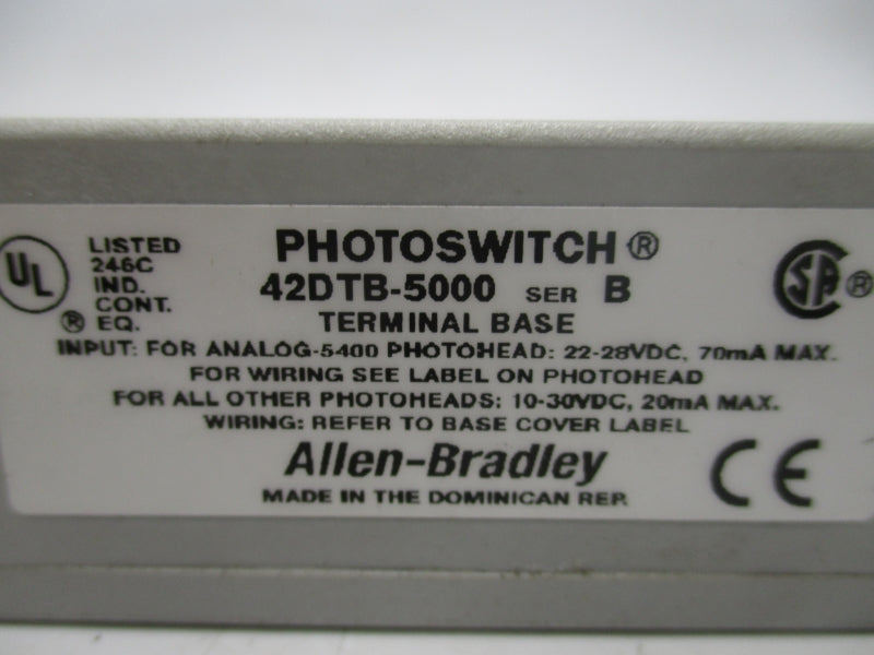 ALLEN BRADLEY 42DTB-5000 SER. B 10-30VDC UNMP