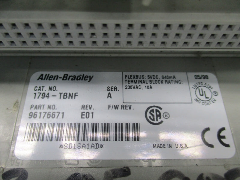 ALLEN BRADLEY 1794-TBNF SER. A REV. E01 230VAC 10A UNMP