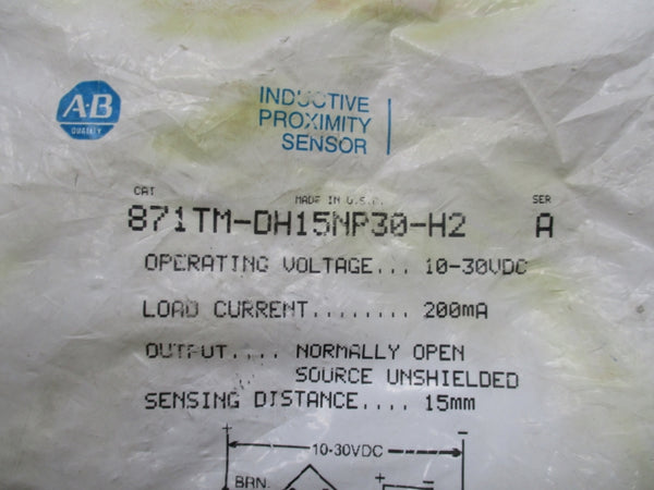 ALLEN BRADLEY 871TM-DH15NP30-H2 SER. A 10-30VDC UNMP