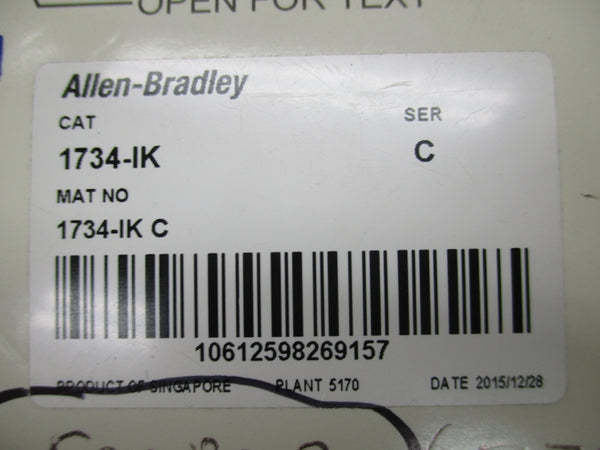 ALLEN BRADLEY 1734-IK SER. C F/W 3.004 24VDC NSMP