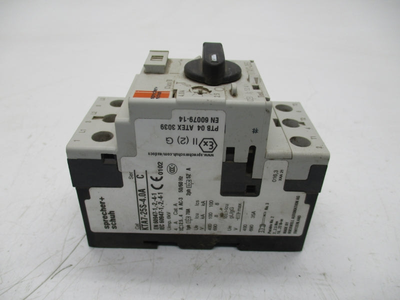 SPRECHER+SCHUH KTA7-25S-4.0A SER. C 690V 2.5-4.0A NSNP