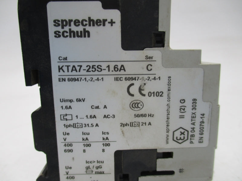 SPRECHER+SCHUH KTA7-25S-1.6A SER. C 690V 1.0-1.6A NSNP