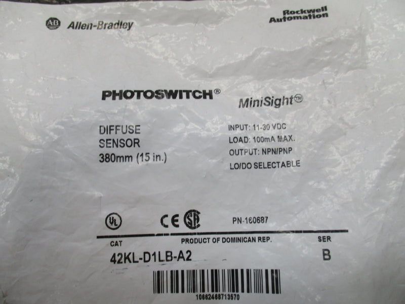 ALLEN BRADLEY 42KL-D1LB-A2 SER. B 11-30VDC NSMP