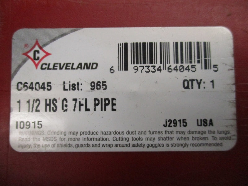 CLEVELAND 1-1/2-11 1/2 G0897USA NSMP