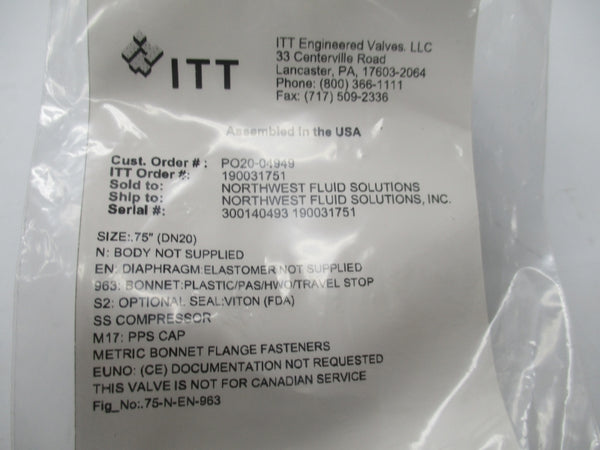 ITT 75-N-EN-963 NSNP