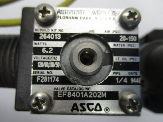 ASCO EF8401A202M 110/120V 20-150PSI 1/4" NSNP