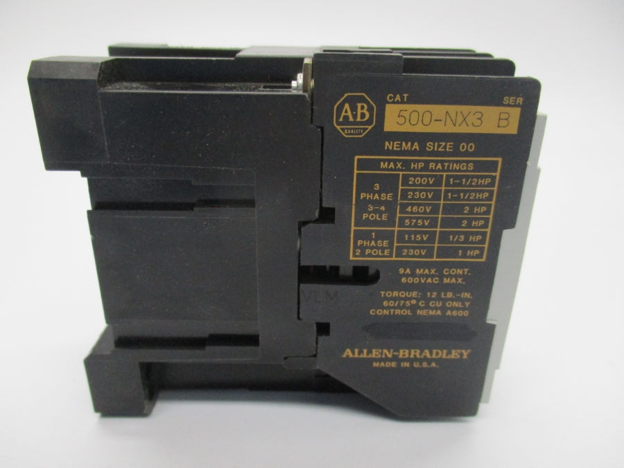 ALLEN BRADLEY 500-NX3 SER. B 360V NSMP