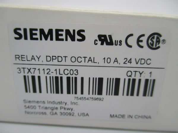 SIEMENS 3TX7112-1LC03 24VDC 10A NSMP